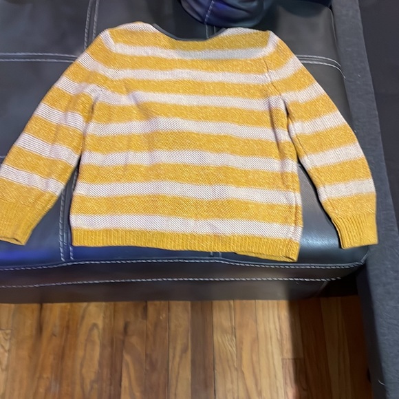 Ann Taylor Loft Striped Sweater w/Button Details Size MP - Picture 3 of 4